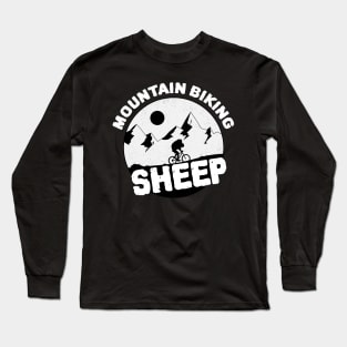Mountain Biking Sheep Long Sleeve T-Shirt